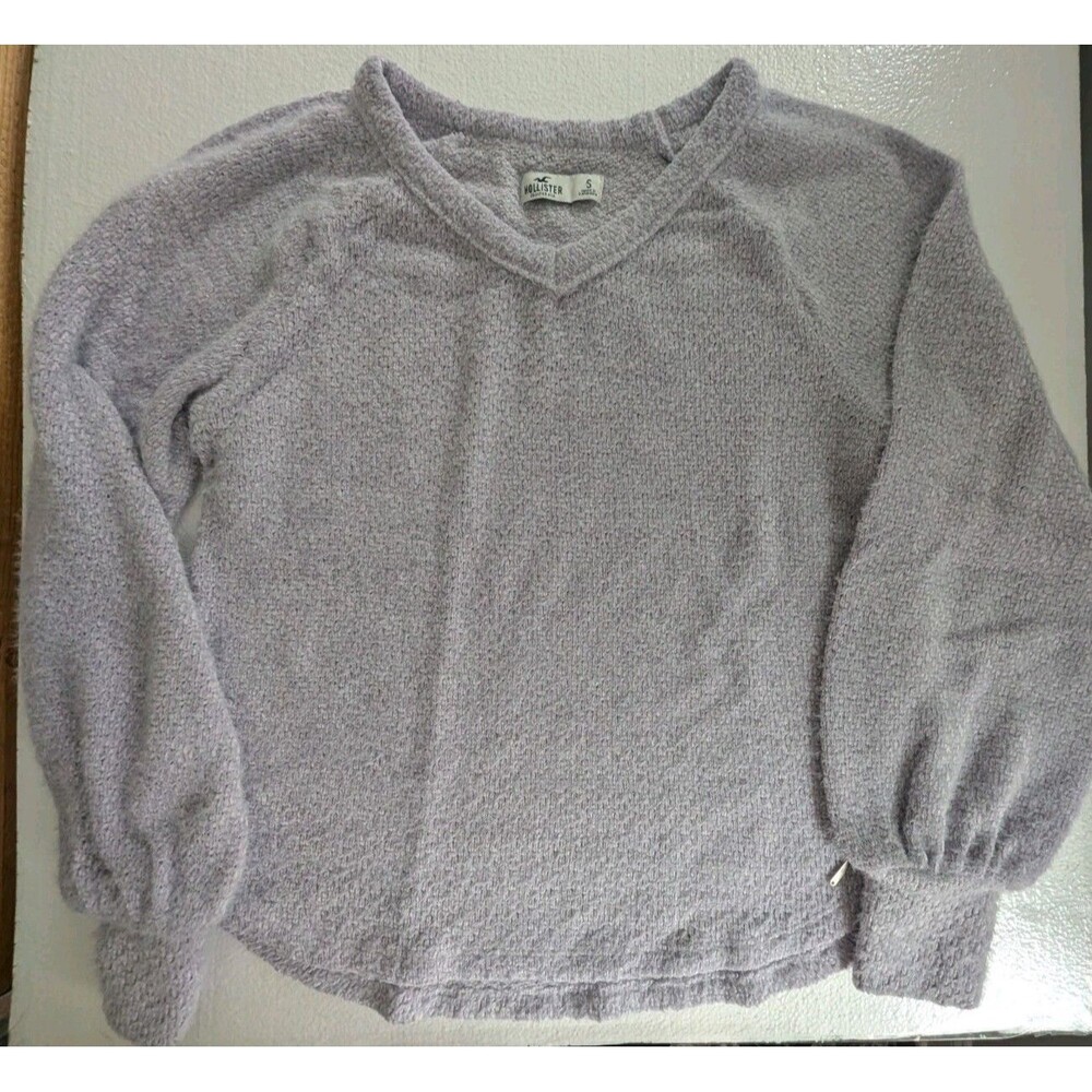 Hollister Purple Soft Pullover Women's Sweater Size Small V-Neck Cabincore